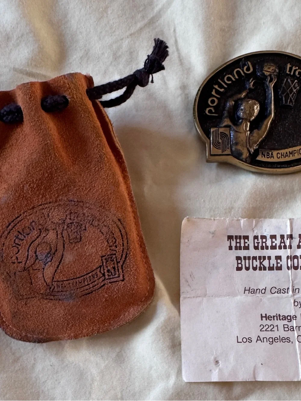 Heritage suede pouch